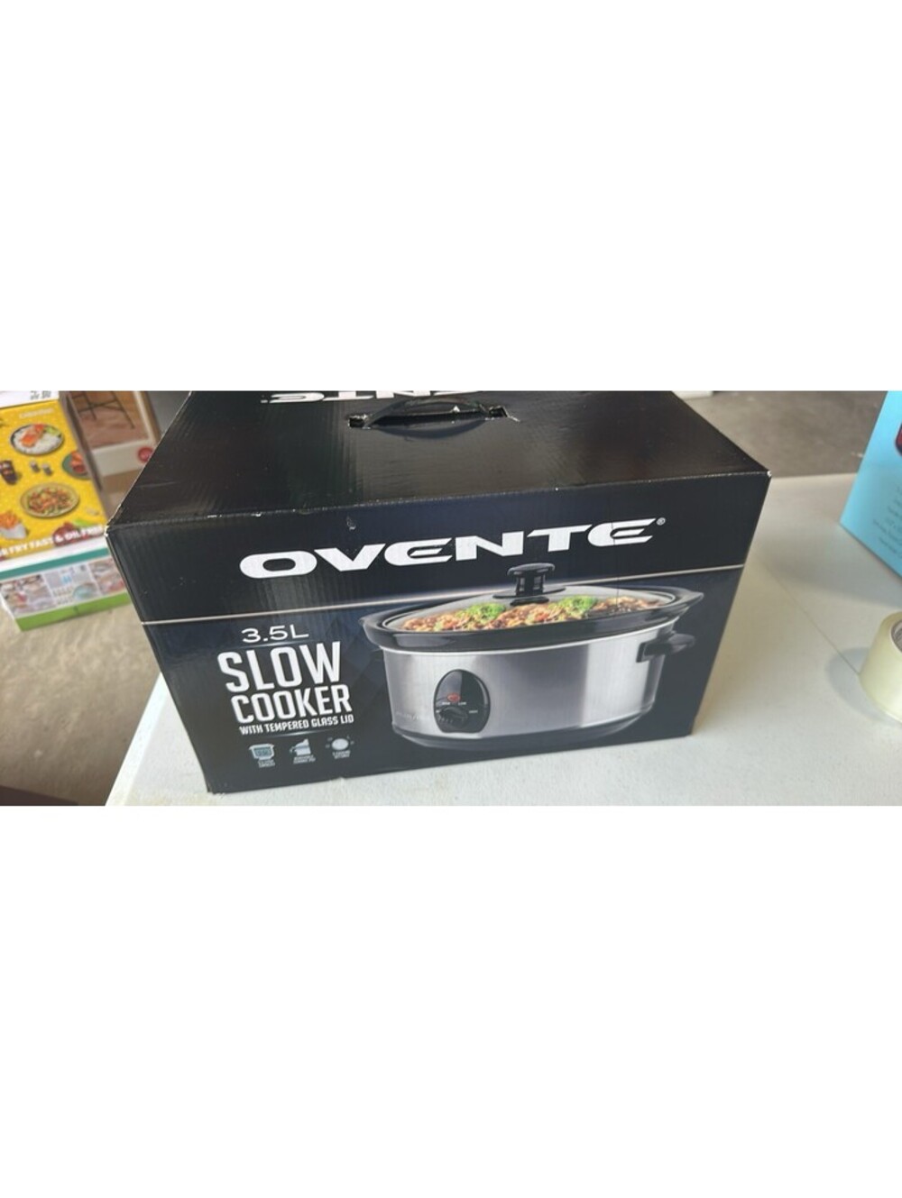 Ovente 3.5L Manual Slow Cooker | Silver | Removable Ceramic Insert | New